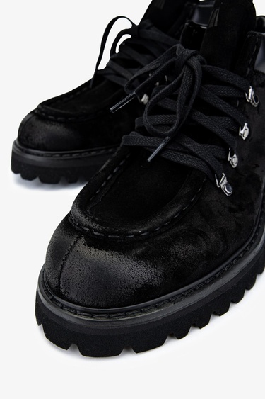  Valmenti Erkek Süet Deri Siyah Süet Bot Ayakkabı