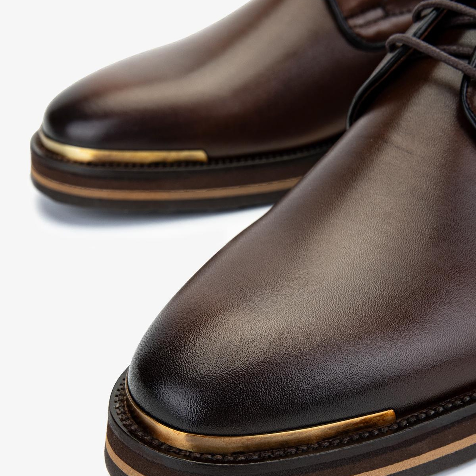 Valmenti Erkek Hakiki Deri Kahverengi Klasik Ayakkabı