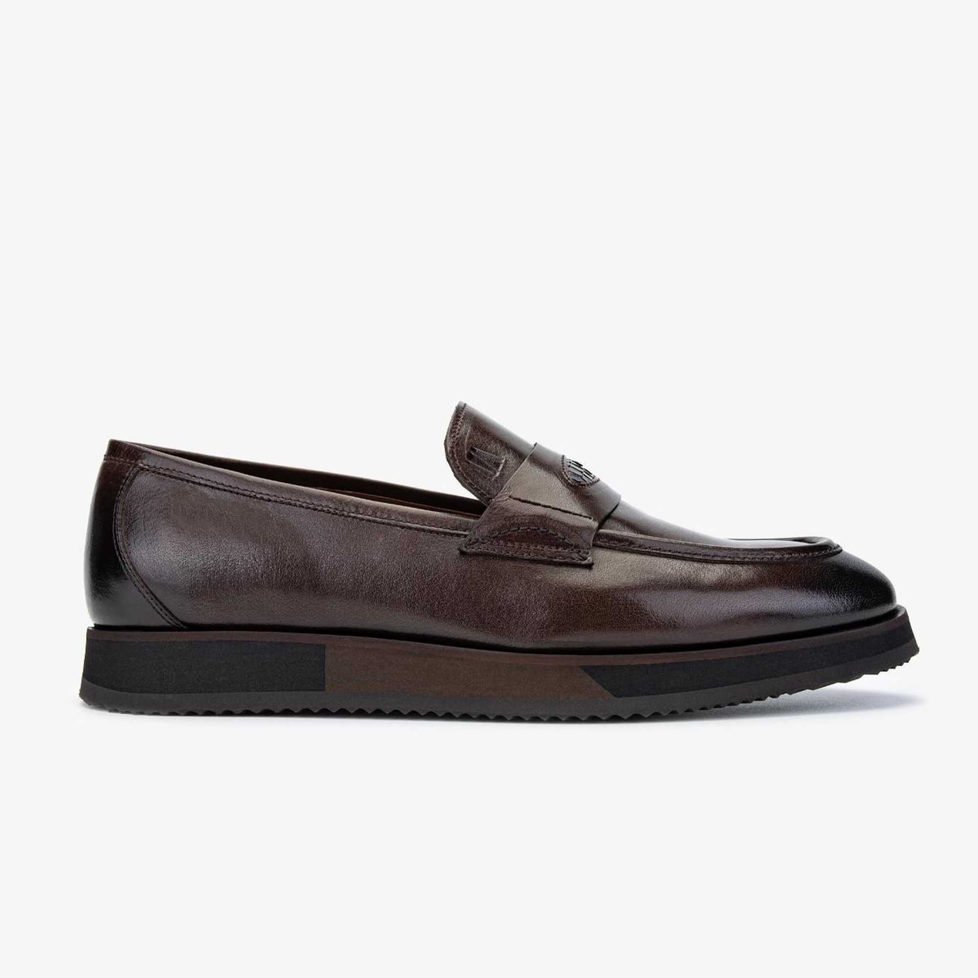 Valmenti Erkek Hakiki Deri Kahverengi Loafer Ayakkabı