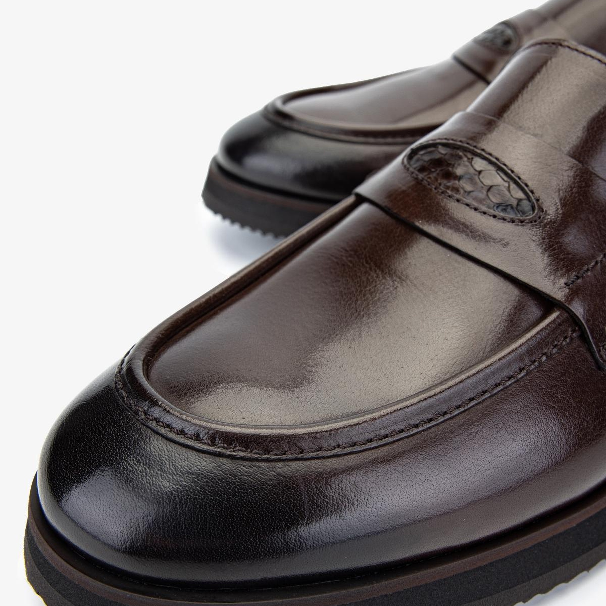 Valmenti Erkek Hakiki Deri Kahverengi Loafer Ayakkabı