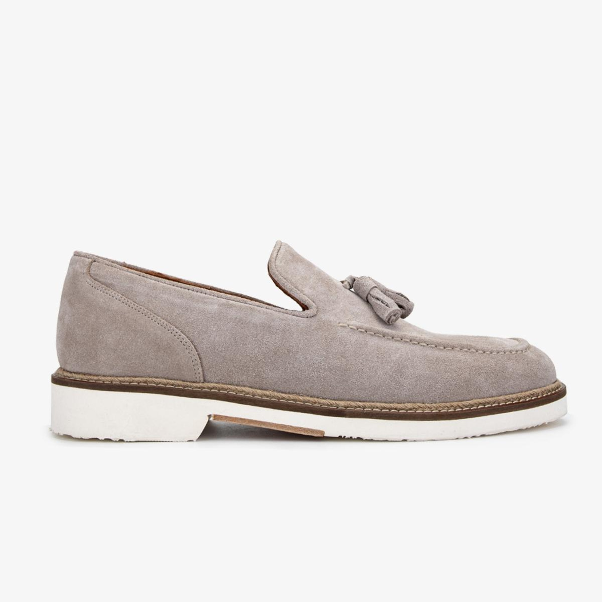 Valmenti Hint Erkek Bej Süet Hakiki Deri Loafer Ayakkabı