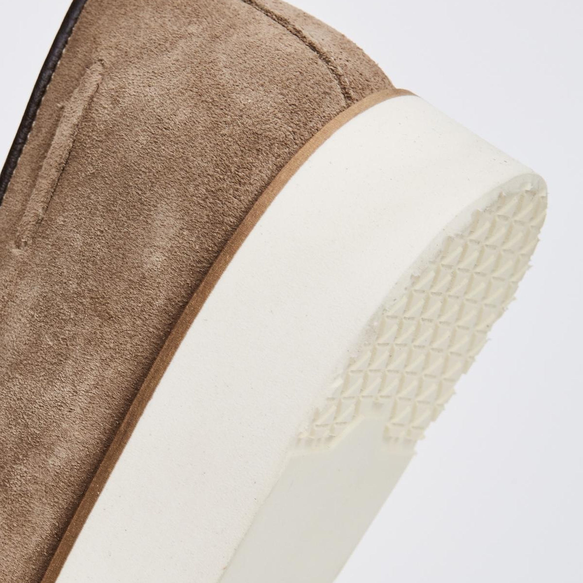 Valmenti Ottone Erkek Bej Süet Hakiki Deri Loafer Ayakkabı