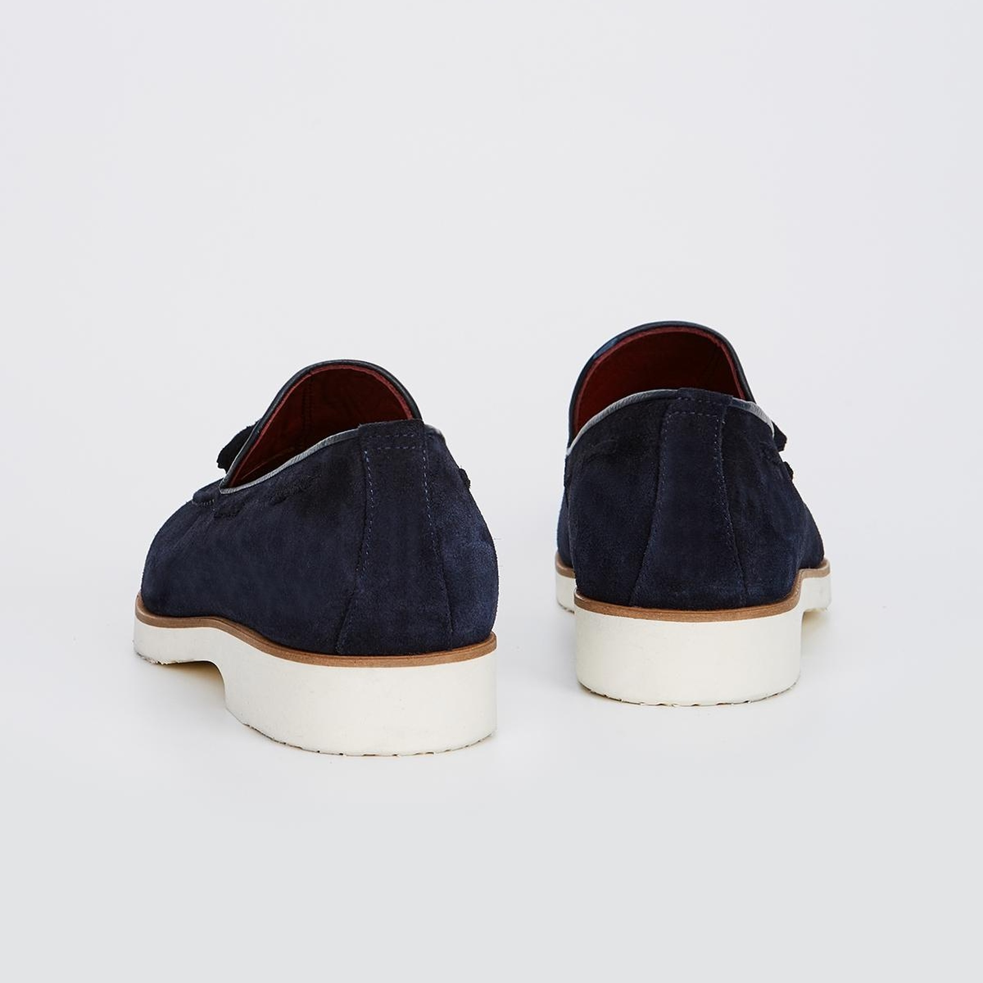 Valmenti Ottone Erkek Lacivert Süet Hakiki Deri Loafer Ayakkabı