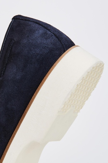  Valmenti Ottone Erkek Lacivert Süet Hakiki Deri Loafer Ayakkabı