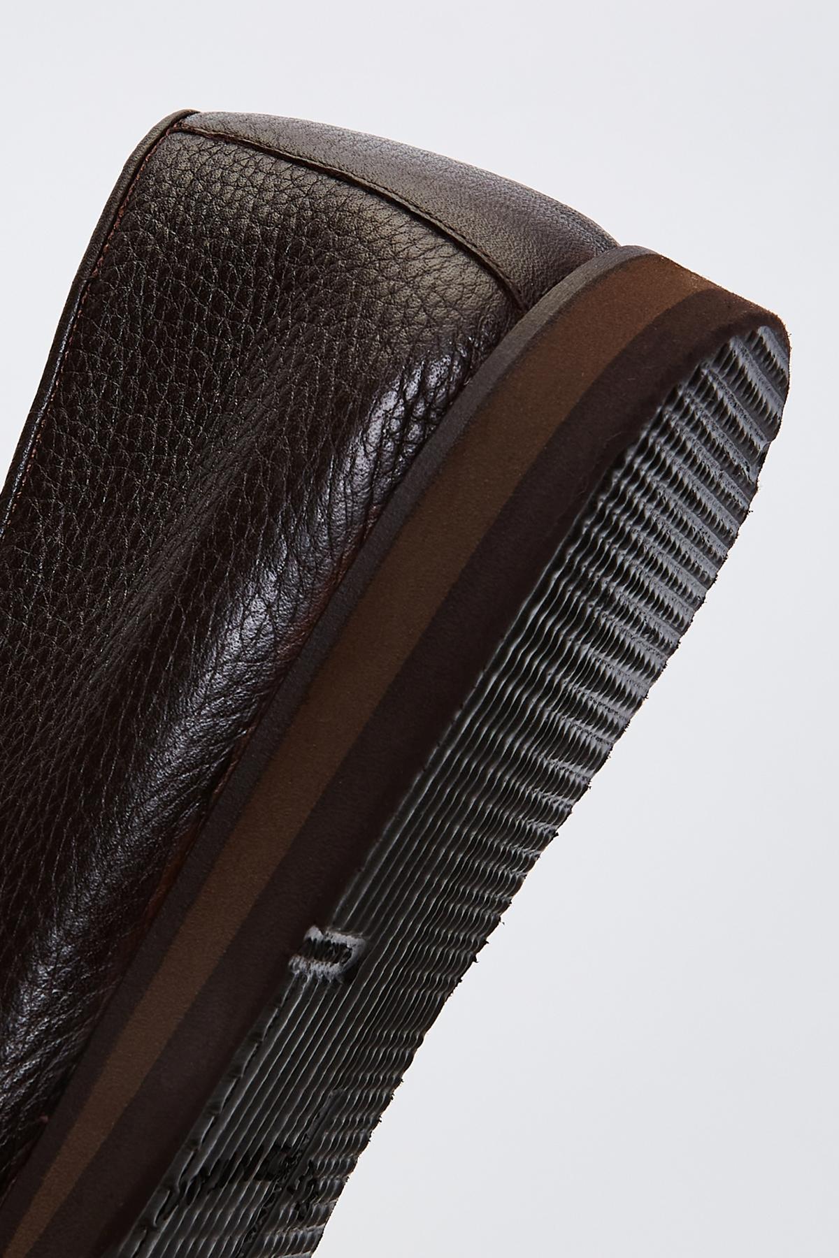 Valmenti Jolanda Erkek Kahverengi Floter Hakiki Deri Loafer Ayakkabı