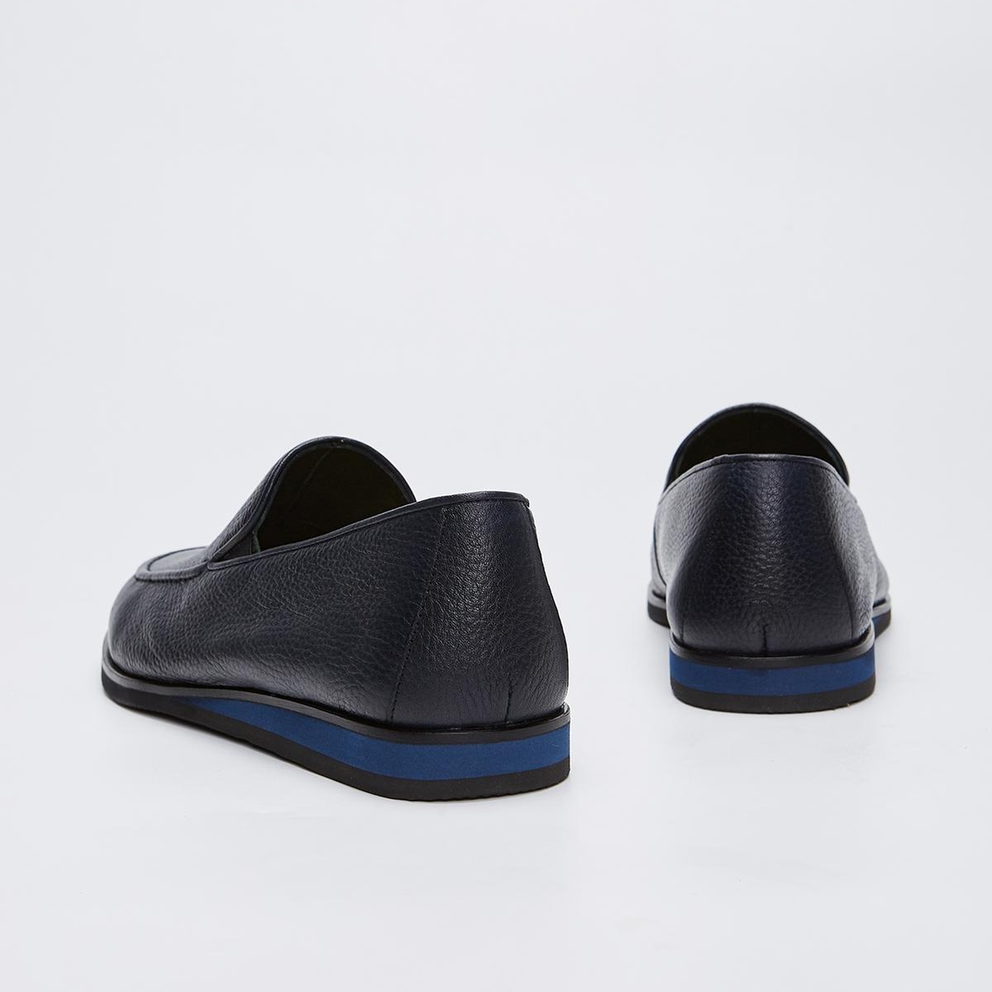 Valmenti Jolanda Erkek Lacivert Floter Hakiki Deri Loafer Ayakkabı