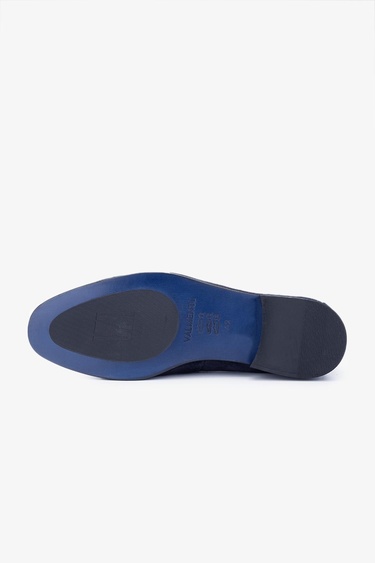  Valmenti Thonas Erkek Lacivert Süet Hakiki Deri Loafer Ayakkabı