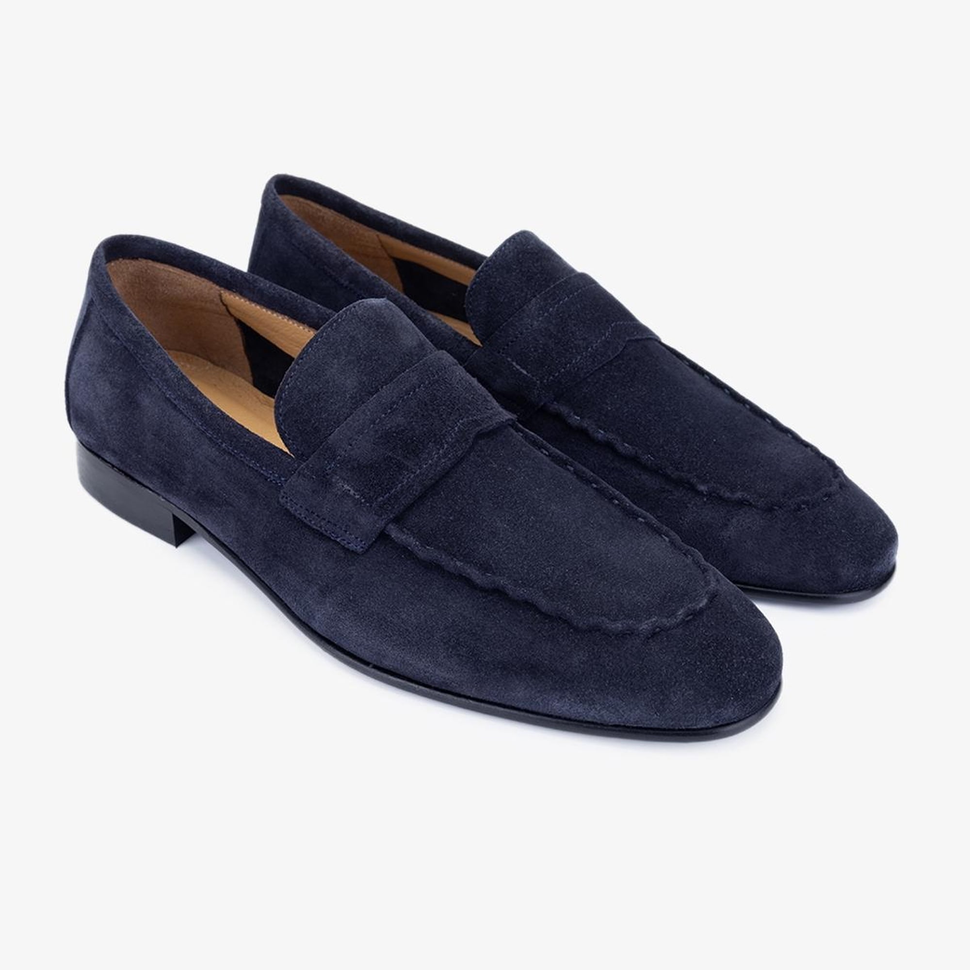 Valmenti Thonas Erkek Lacivert Süet Hakiki Deri Loafer Ayakkabı
