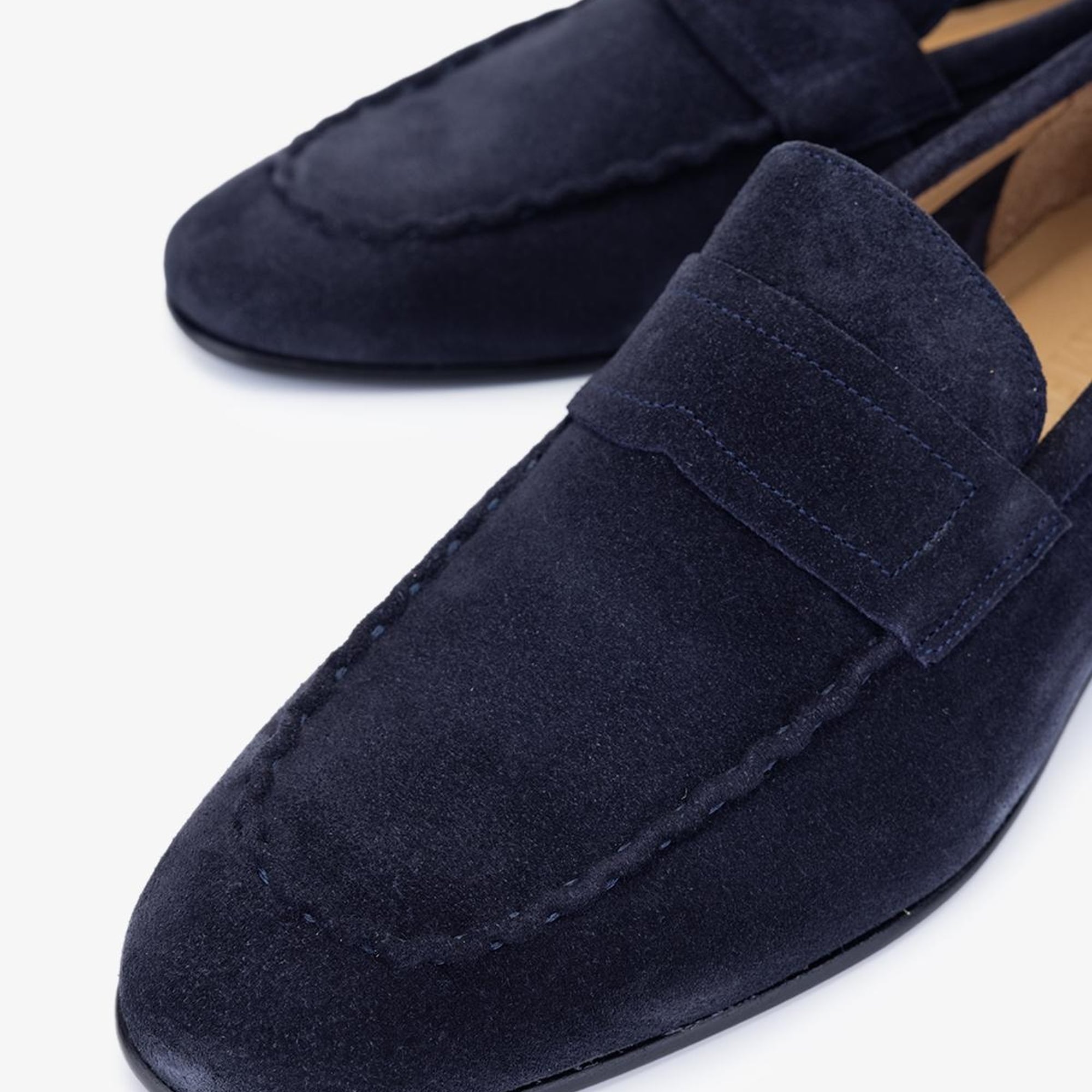 Valmenti Thonas Erkek Lacivert Süet Hakiki Deri Loafer Ayakkabı