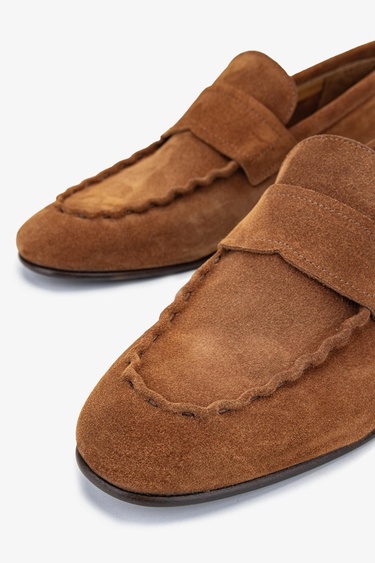  Valmenti Thonas Erkek Tarçın Süet Hakiki Deri Loafer Ayakkabı