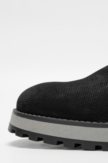  Valmenti Erkek Siyah Nubuk Hakiki Deri Casual Ayakkabı