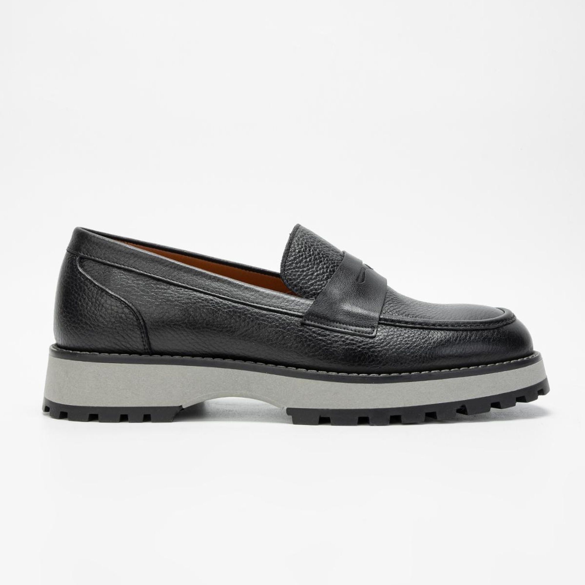 Valmenti Erkek Siyah Floter Hakiki Deri Loafer Ayakkabı