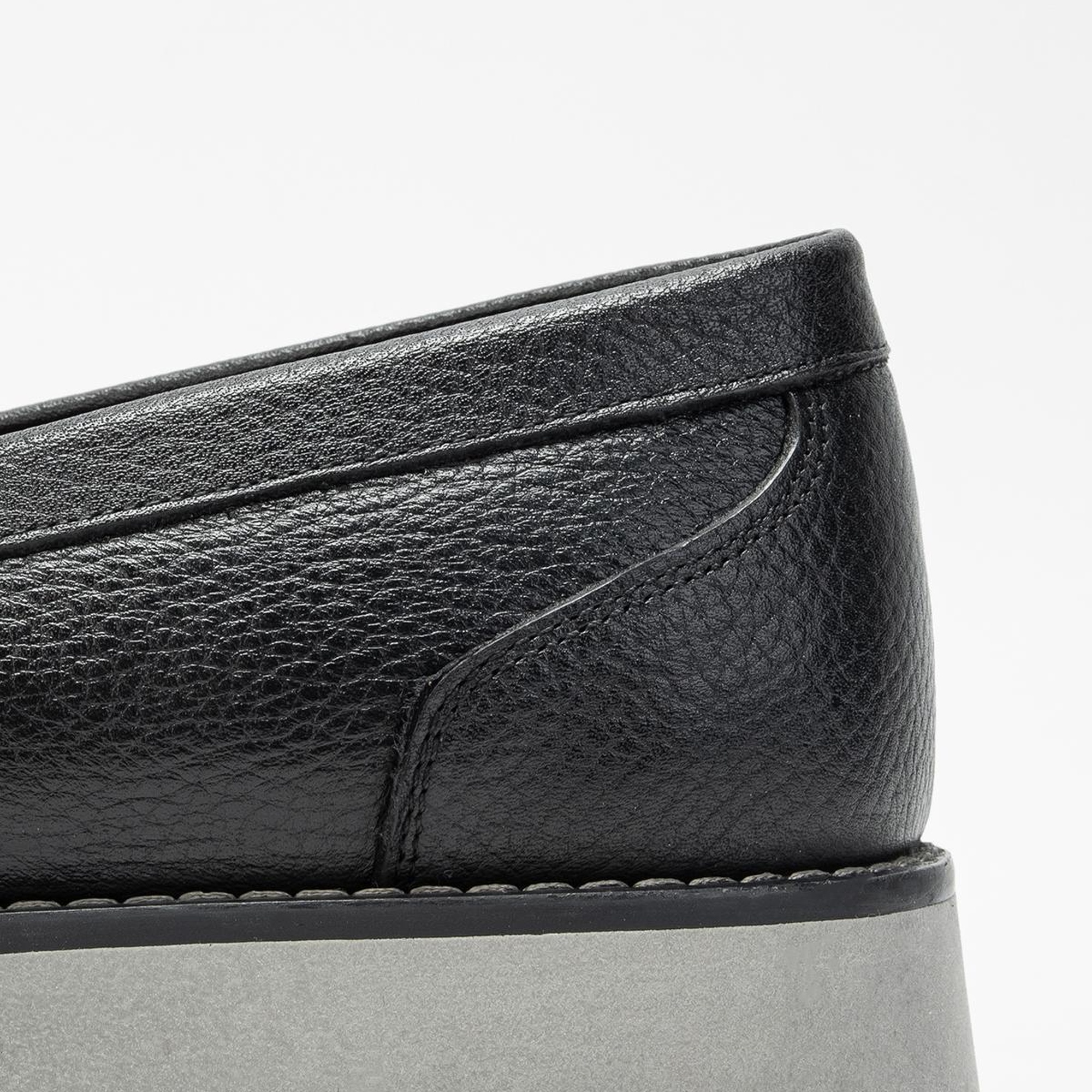 Valmenti Erkek Siyah Floter Hakiki Deri Loafer Ayakkabı