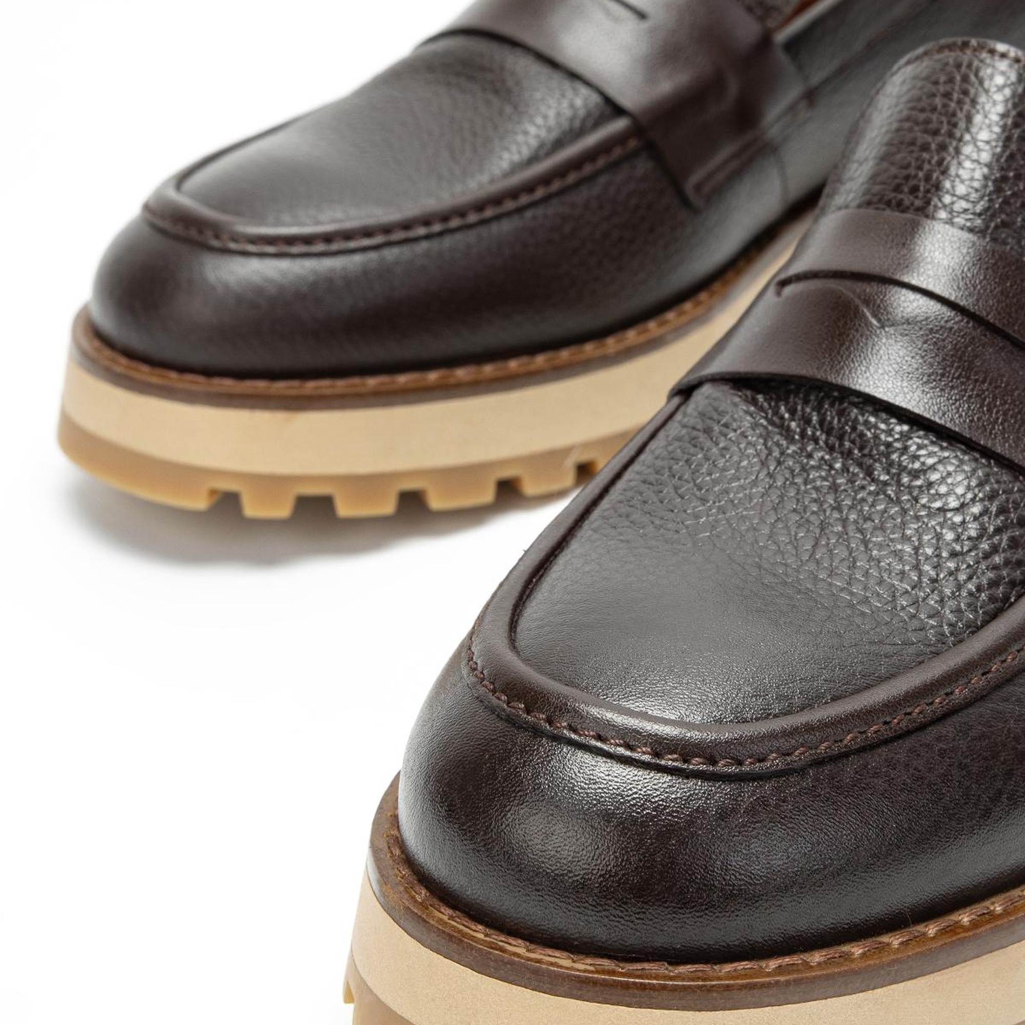 Valmenti Erkek Kahverengi Floter Hakiki Deri Loafer Ayakkabı