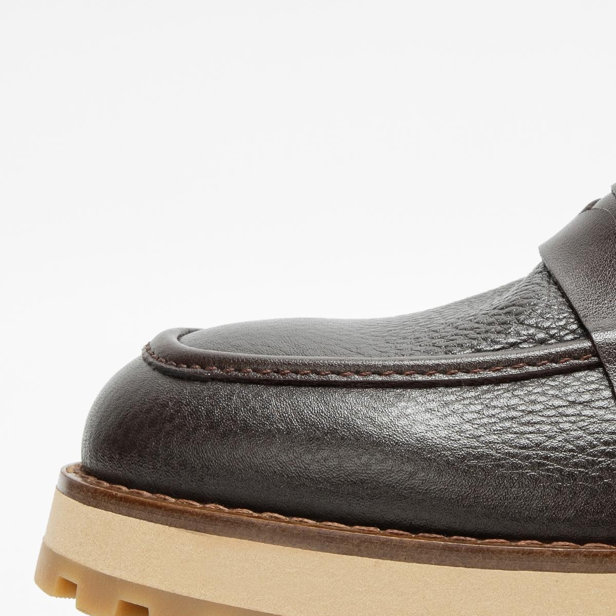 Valmenti Erkek Kahverengi Floter Hakiki Deri Loafer Ayakkabı