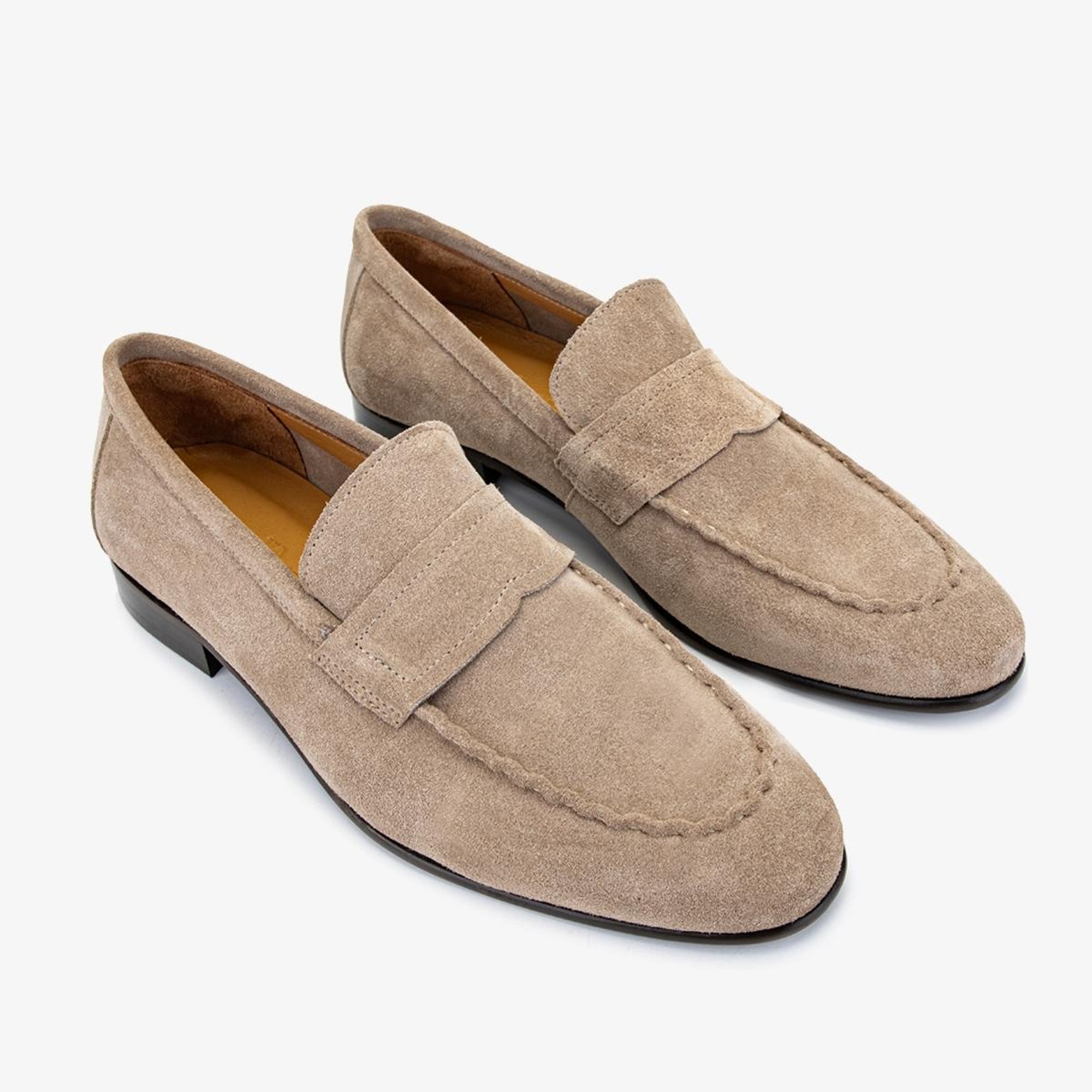 Valmenti Thonas Erkek Bej Süet Hakiki Deri Loafer Ayakkabı
