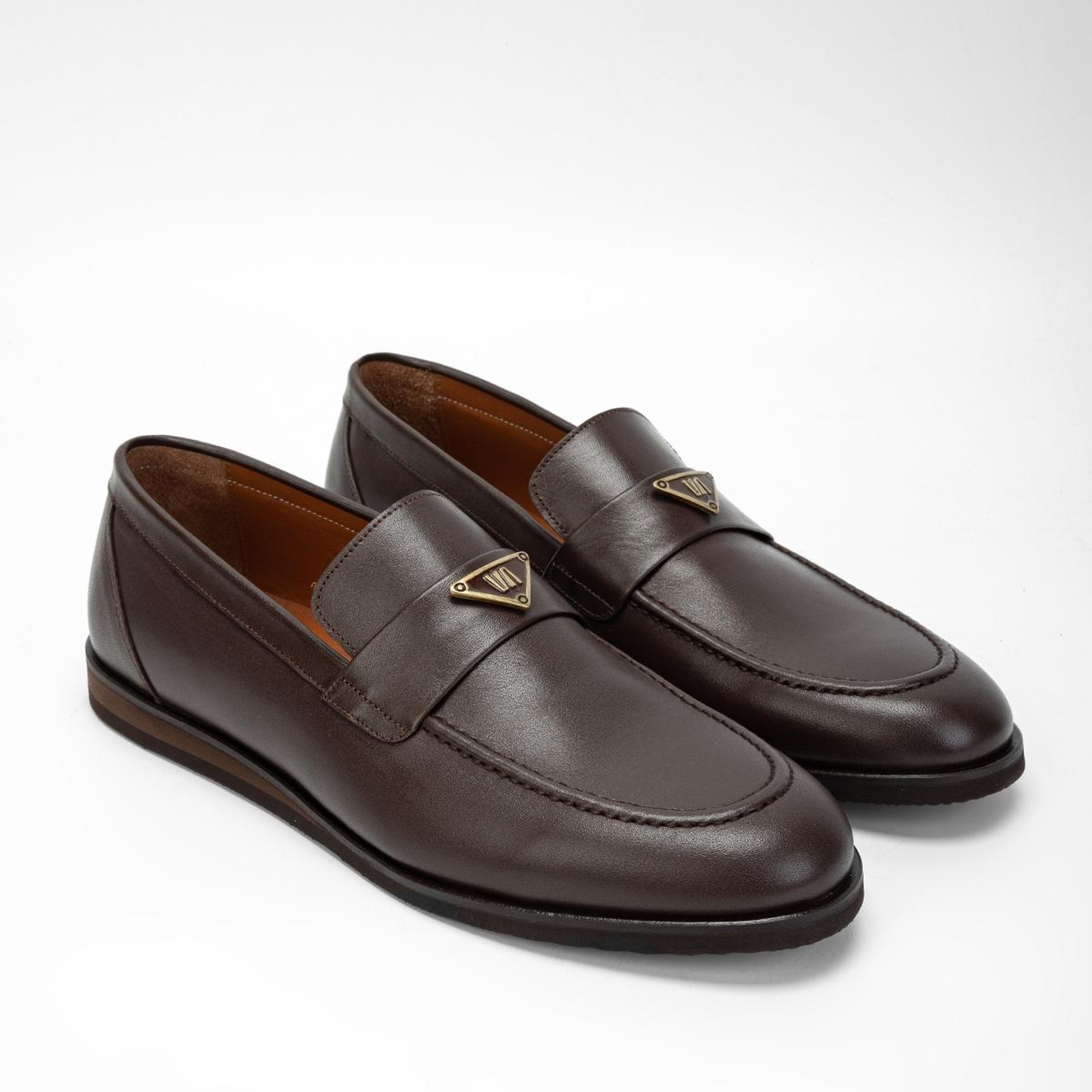 Valmenti Erkek Kahverengi Hakiki Deri Casual Ayakkabı