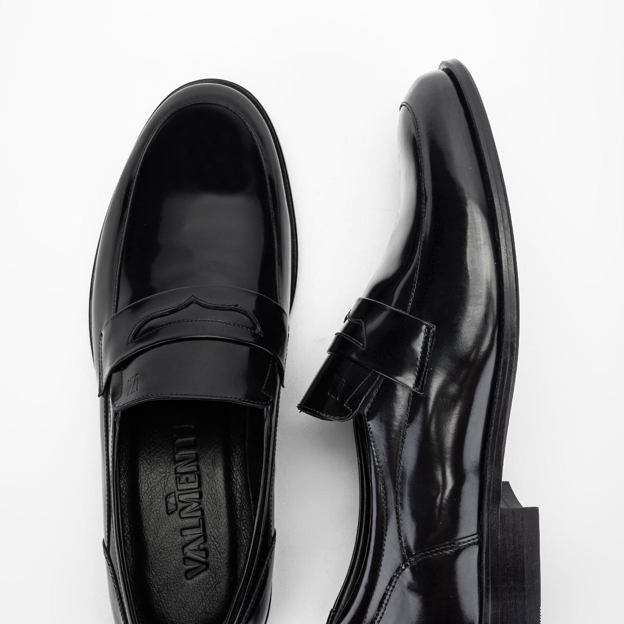 Valmenti Bona Erkek Siyah Açma Hakiki Deri Klasik Ayakkabı