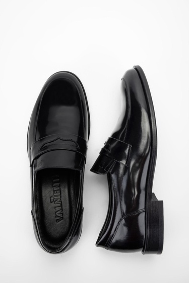  Valmenti Bona Erkek Siyah Açma Hakiki Deri Klasik Ayakkabı