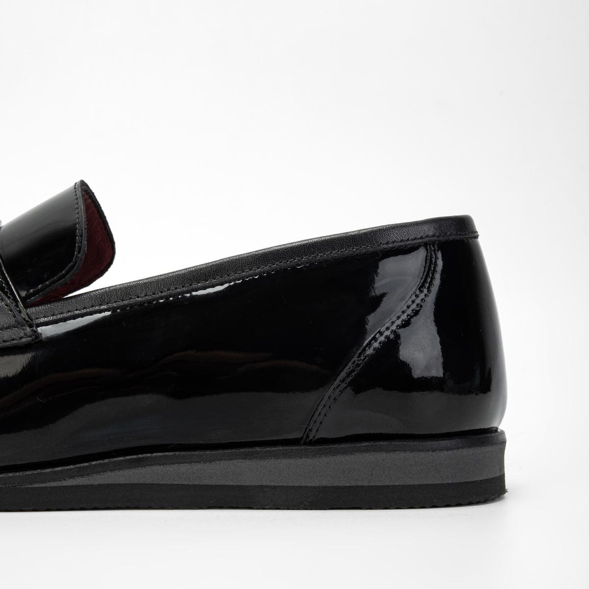 Valmenti Neva Erkek Siyah Rugan Hakiki Deri Casual Ayakkabı