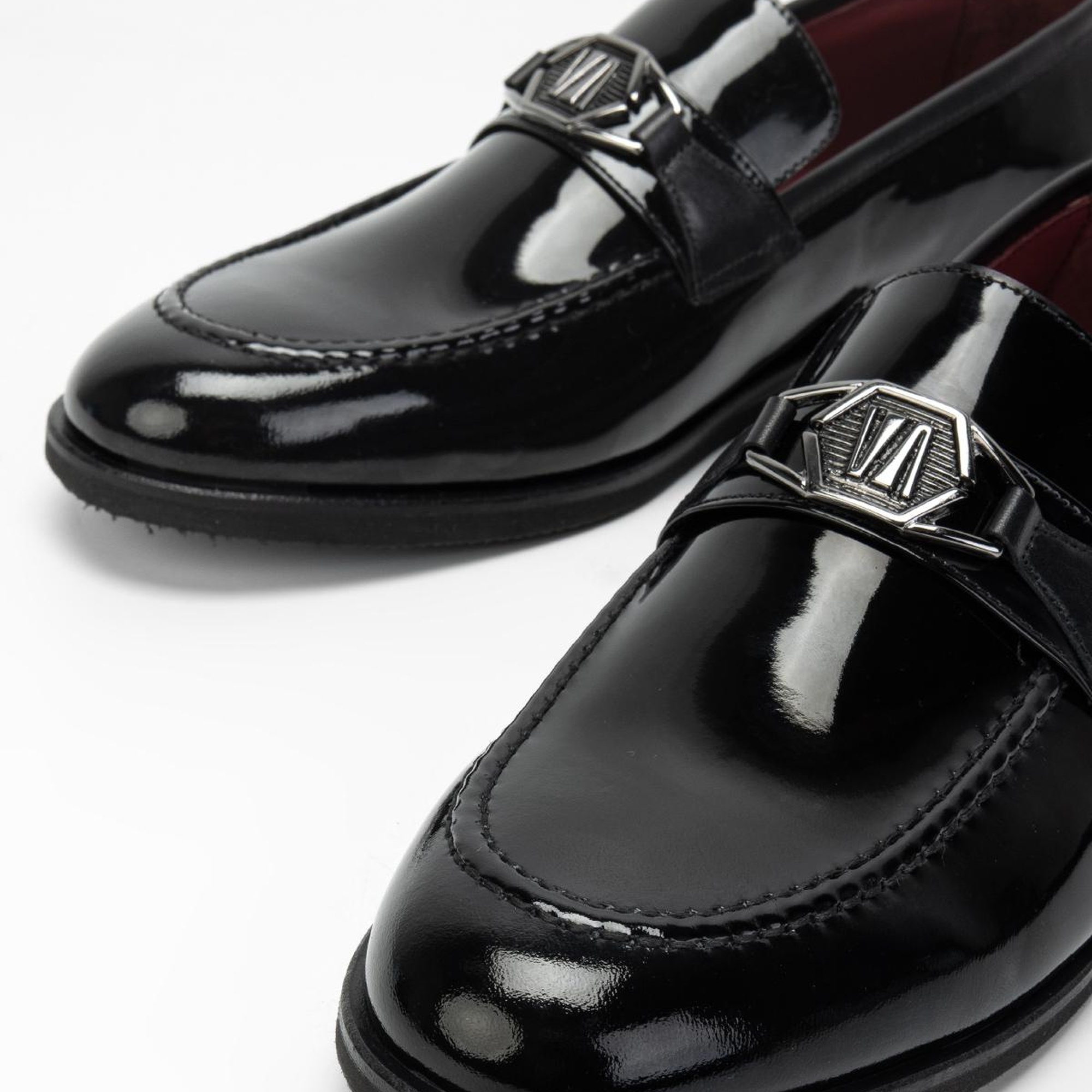 Valmenti Neva Erkek Siyah Rugan Hakiki Deri Casual Ayakkabı