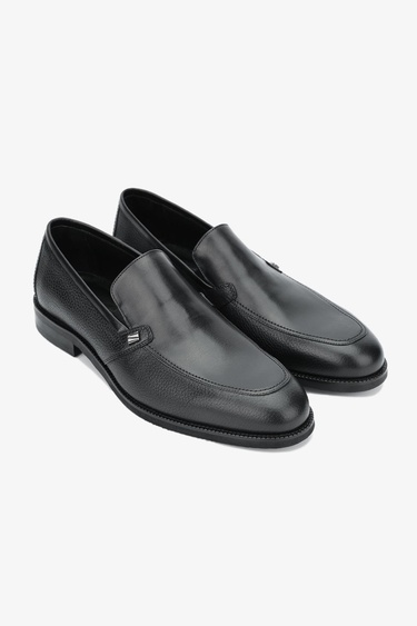  Valmenti Darla Erkek Siyah Fltr Siyah Anl Hakiki Deri Klasik Ayakkabı