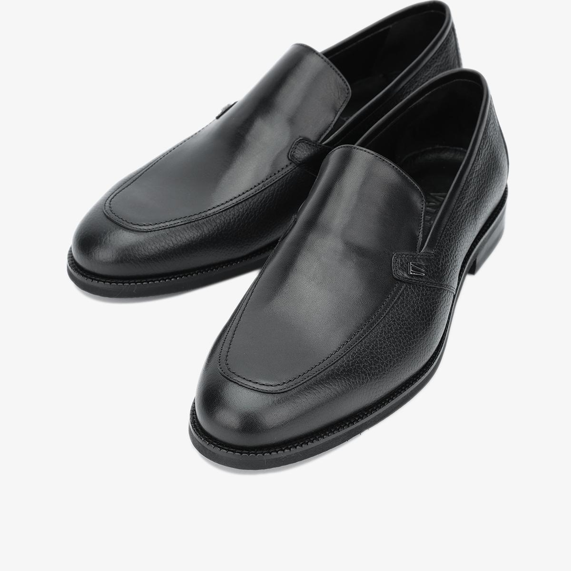 Valmenti Darla Erkek Siyah Fltr Siyah Anl Hakiki Deri Klasik Ayakkabı