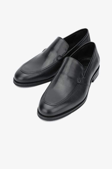  Valmenti Darla Erkek Siyah Fltr Siyah Anl Hakiki Deri Klasik Ayakkabı