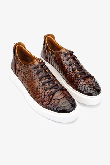  Valmenti Erkek Hakiki Deri Taba Sneakers & Spor Ayakkabı