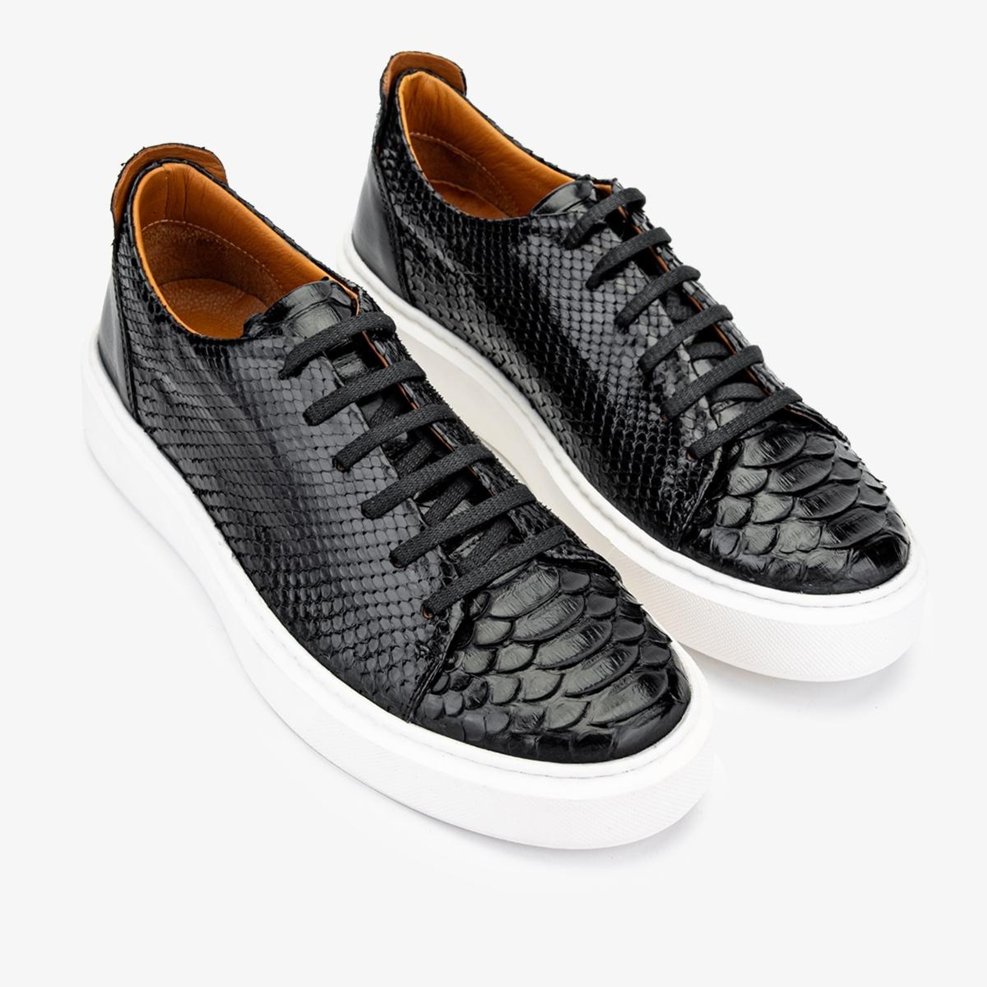 Valmenti Erkek Hakiki Deri Siyah Sneakers & Spor Ayakkabı