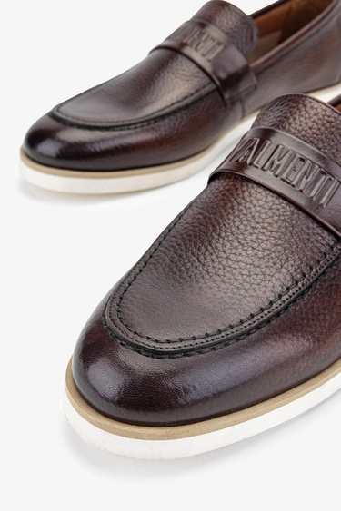 Valmenti Vuslat Erkek Taba Hakiki Deri Loafer Ayakkabı