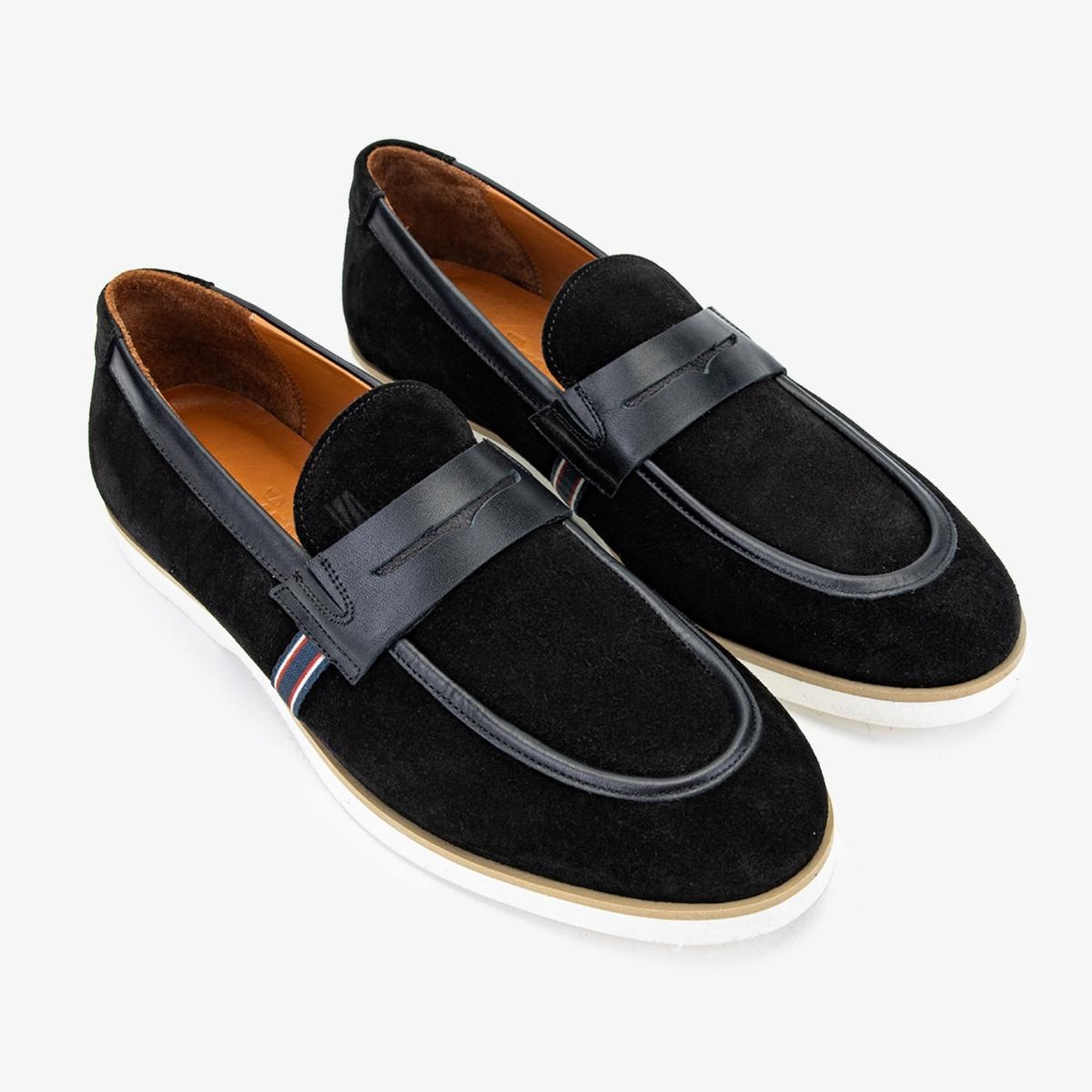 Valmenti Runo Erkek Siyah Süet Hakiki Deri Loafer Ayakkabı