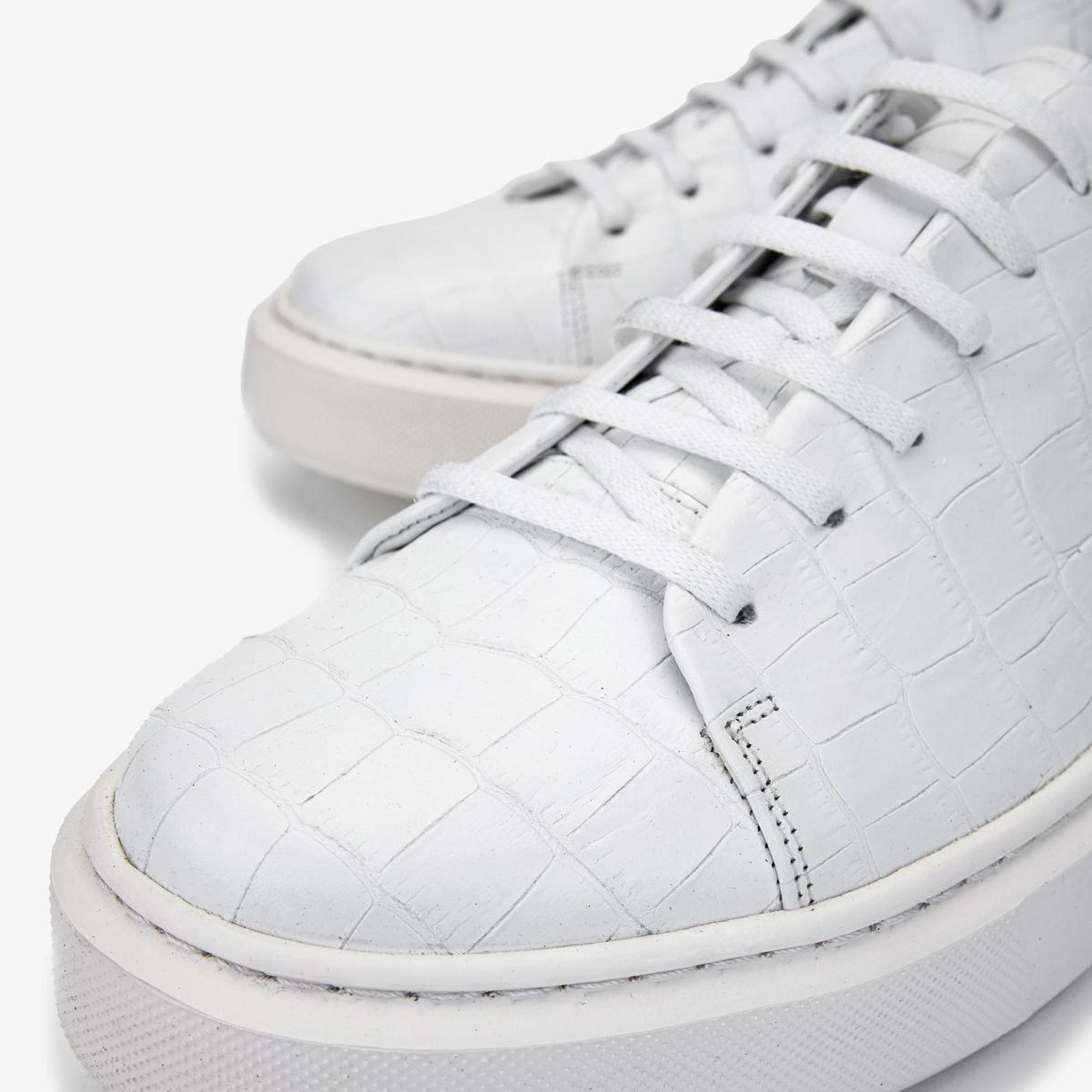 Valmenti Erkek Hakiki Deri Beyaz Sneakers