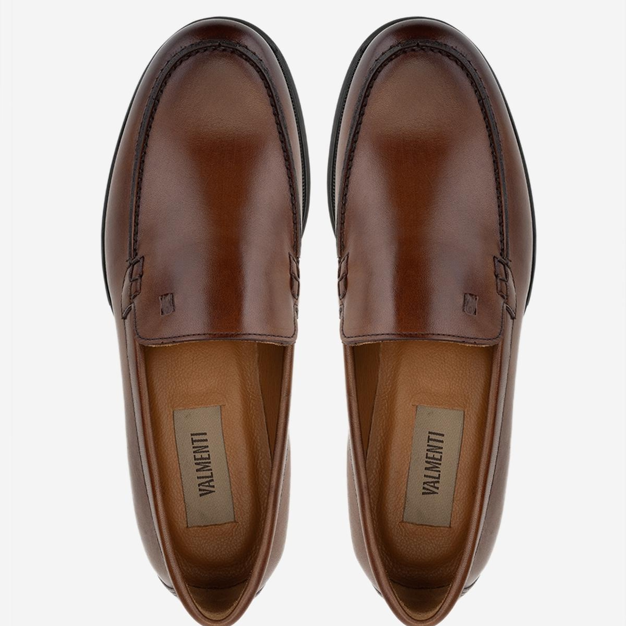 Valmenti Erkek Hakiki Deri Taba Deri Loafer Ayakkabı