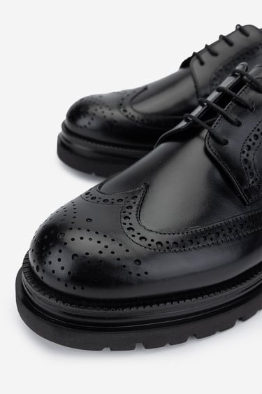  Valmenti Erkek Hakiki Deri Siyah Deri Klasik Ayakkabı