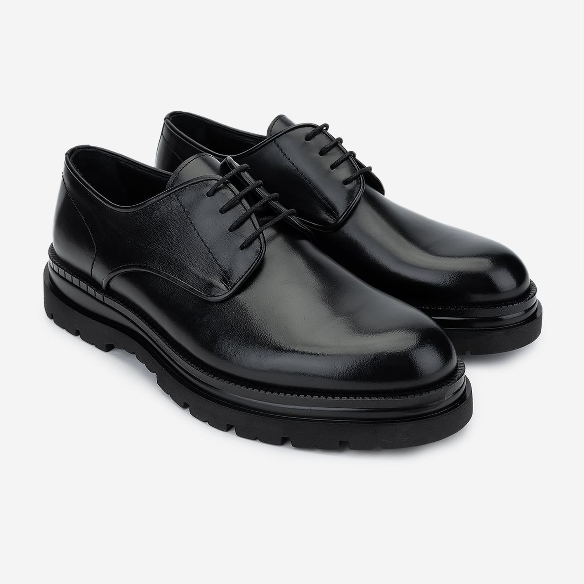 Valmenti Erkek Hakiki Deri Siyah Deri Klasik Ayakkabı