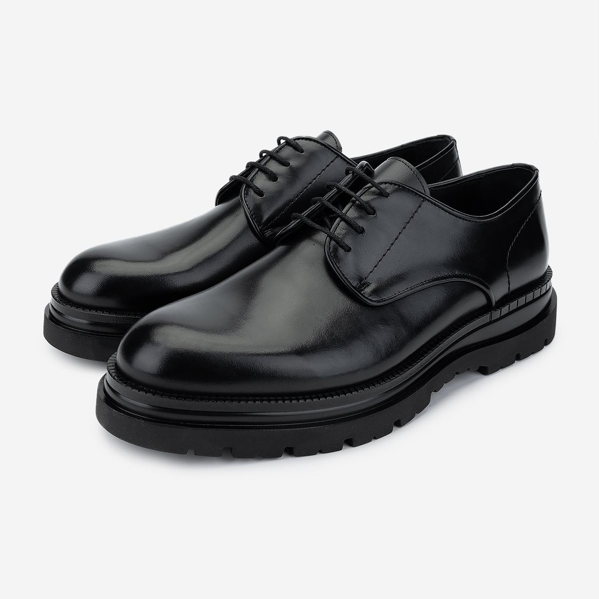 Valmenti Erkek Hakiki Deri Siyah Deri Klasik Ayakkabı