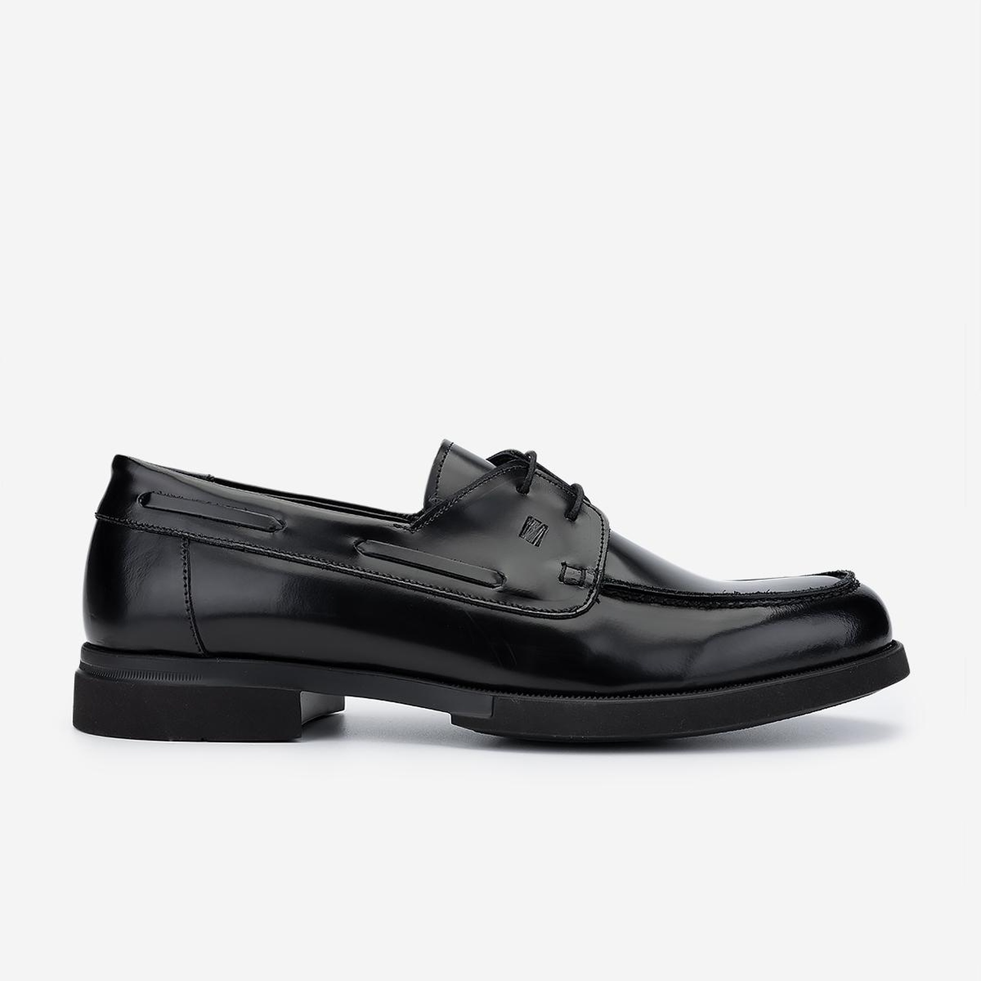 Valmenti Erkek Hakiki Deri Siyah Açma Casual Ayakkabı