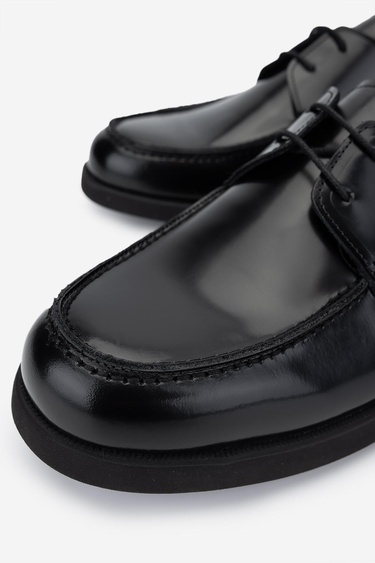  Valmenti Erkek Hakiki Deri Siyah Açma Casual Ayakkabı