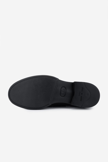  Valmenti Erkek Hakiki Deri Siyah Açma Casual Ayakkabı