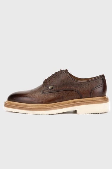  Valmenti Erkek Kahverengi Floter Hakiki Deri Casual Ayakkabı
