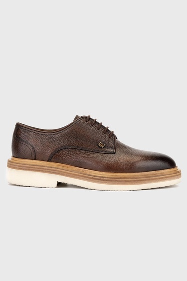  Valmenti Erkek Kahverengi Floter Hakiki Deri Casual Ayakkabı