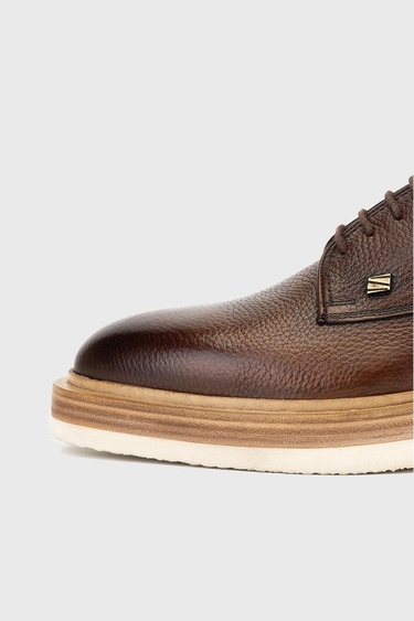  Valmenti Erkek Kahverengi Floter Hakiki Deri Casual Ayakkabı