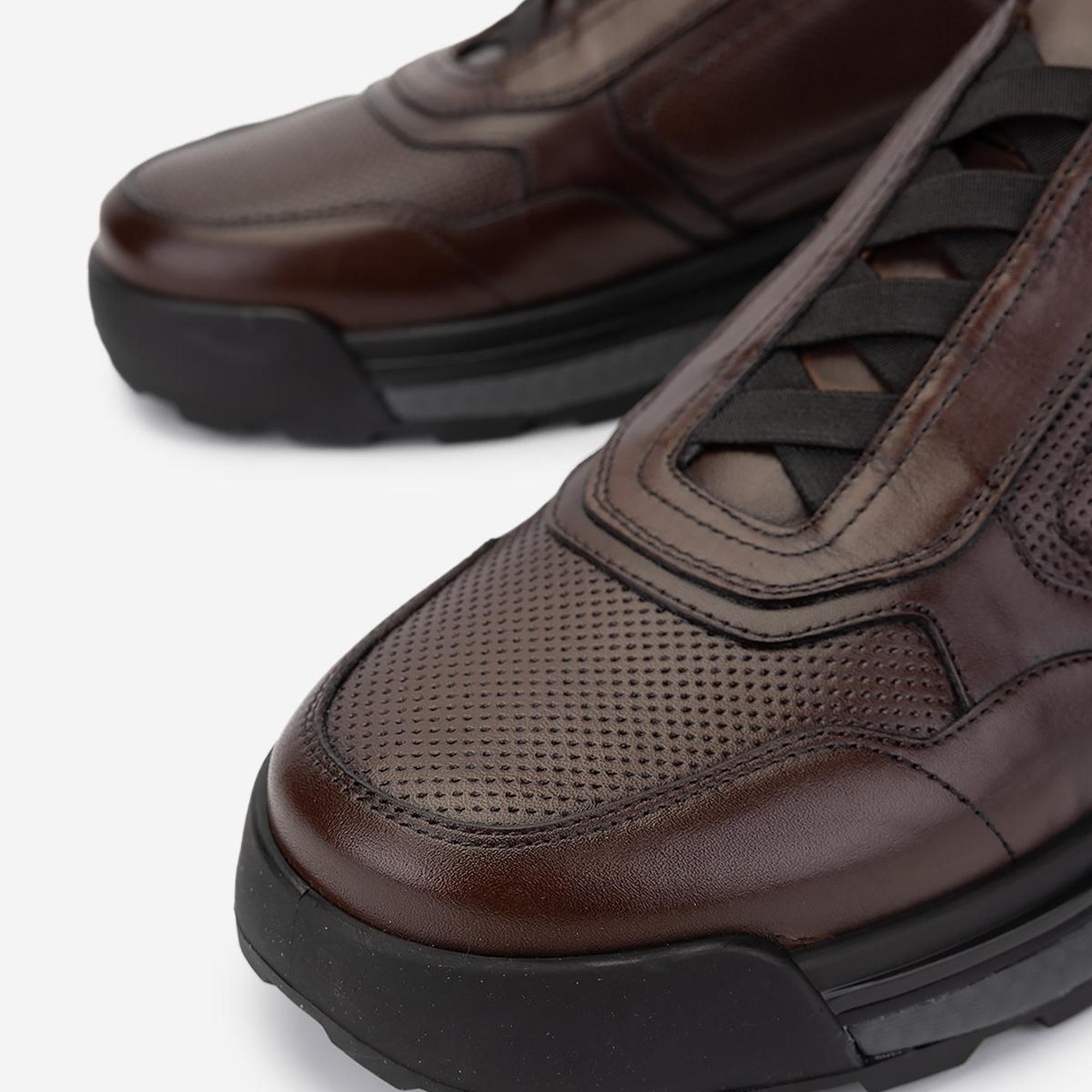 Valmenti Erkek Hakiki Deri Kahverengi Casual Ayakkabı