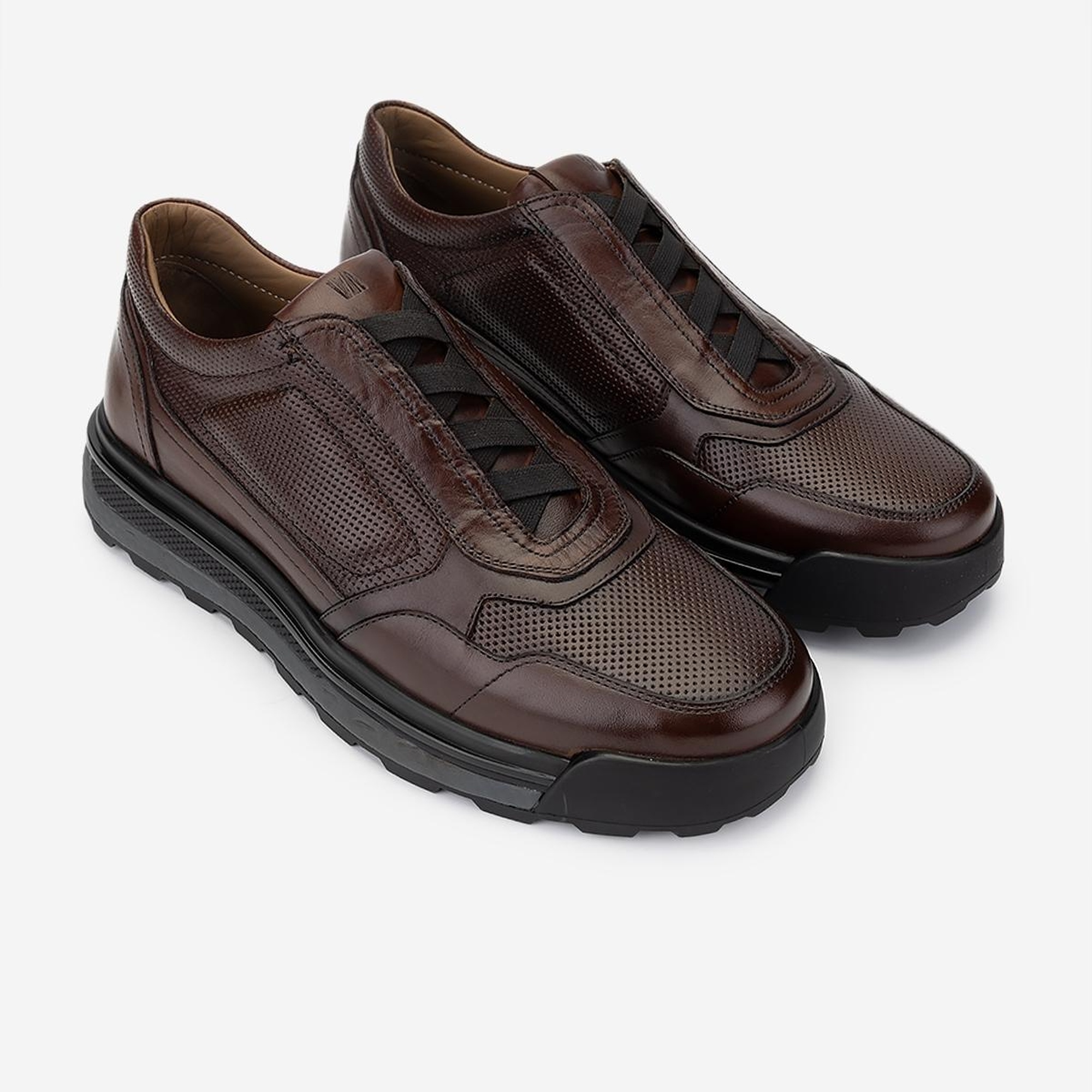 Valmenti Erkek Hakiki Deri Kahverengi Casual Ayakkabı