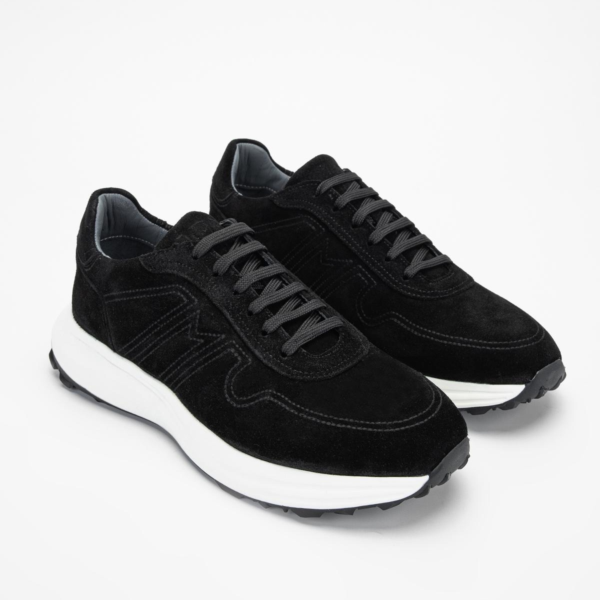 Valmenti Agatho Erkek Siyah Süet Hakiki Deri Sneakers & Spor Ayakkabı