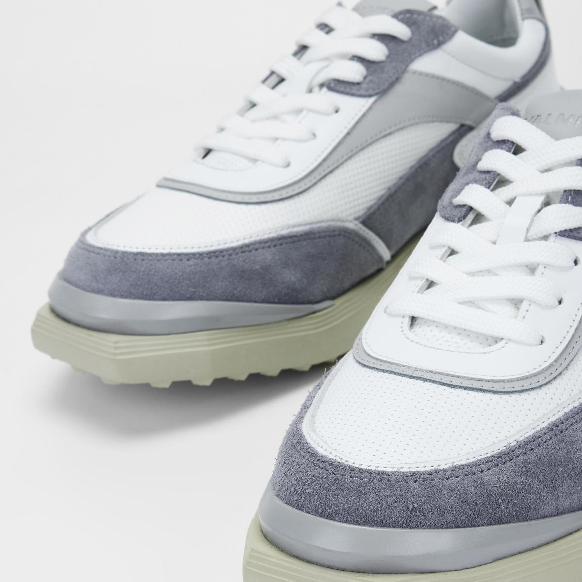 Valmenti Erkek Beyaz/gri Hakiki Deri Sneakers & Spor Ayakkabı