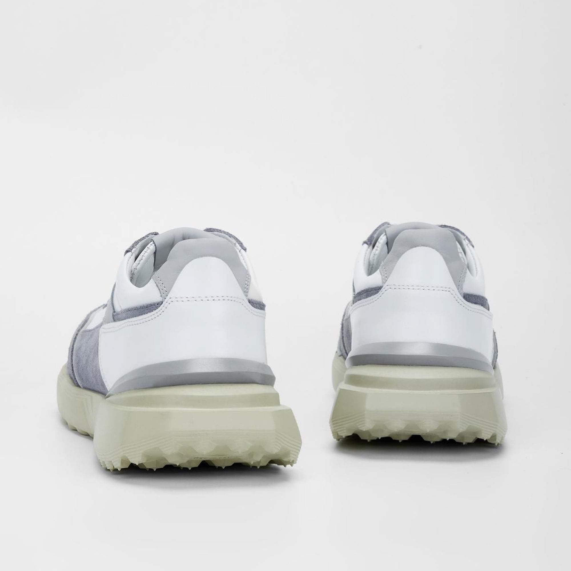 Valmenti Erkek Beyaz/gri Hakiki Deri Sneakers & Spor Ayakkabı