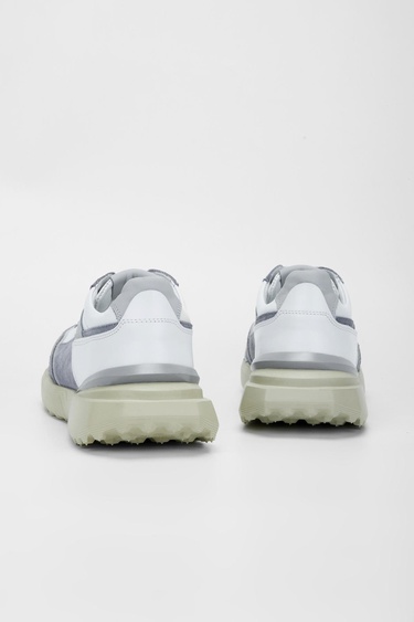  Valmenti Erkek Beyaz/gri Hakiki Deri Sneakers & Spor Ayakkabı