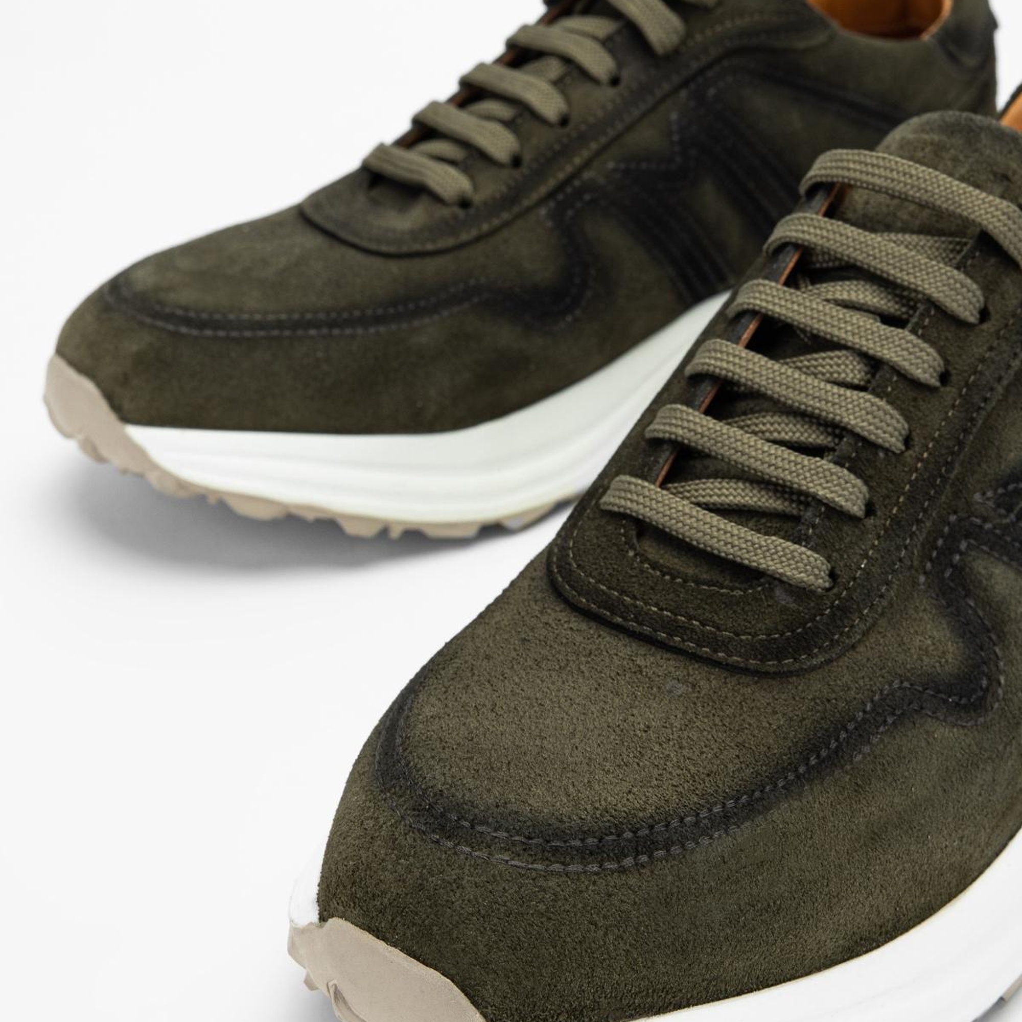 Valmenti Agatho Erkek Haki Süet Hakiki Deri Sneakers & Spor Ayakkabı